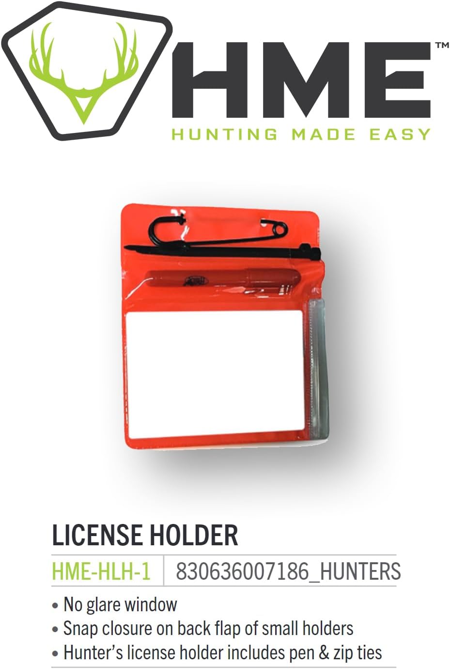 HME Durable Secure Waterproof Zip-Lock Hunter's License Holder with Built-in Snap - Includes Zip Ties for Tagging & A Pen 3 61czKqmB2tL. AC SL1500 - huntingtonexploration.ca